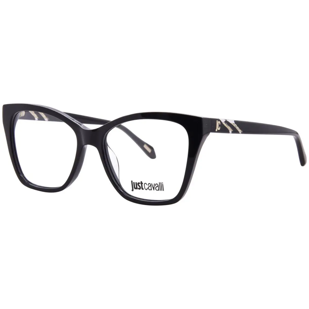 Just Cavalli VJC077V 0700 Eyeglasses Women`s Black Full Rim Square Shape 54mm