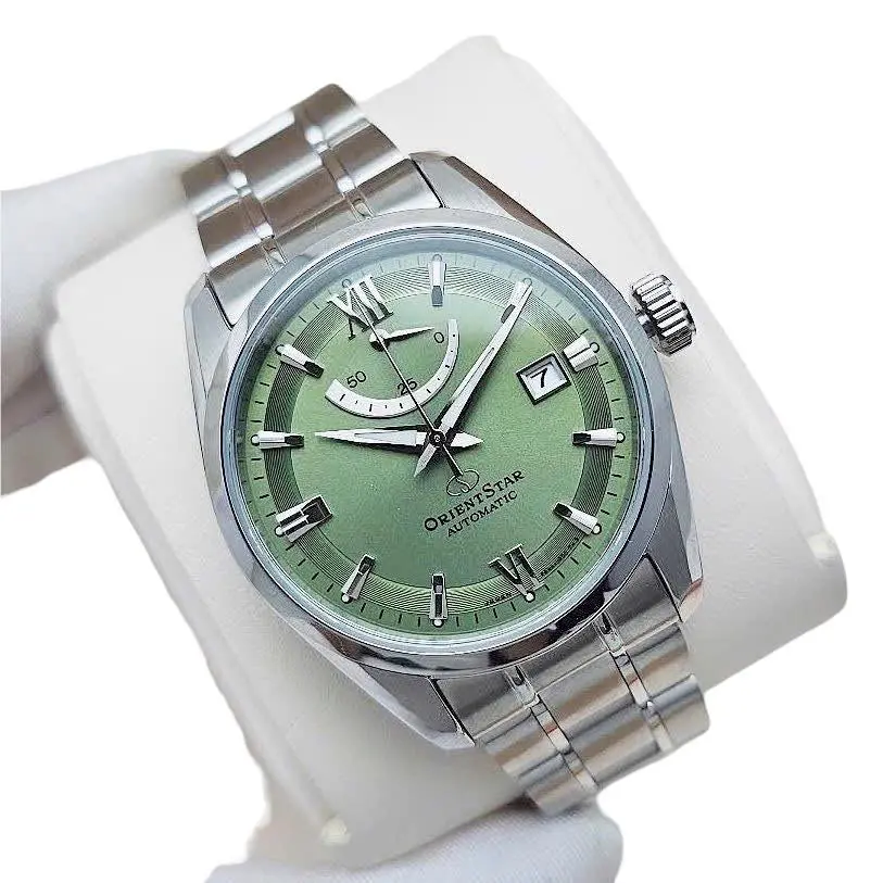 Orient Star Sapphire Crystal Automatic RK-AU0107E Green Dial Men`s Watch