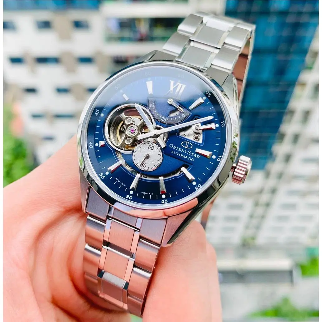 Orient Star Automatic Blue Dial Sapphire Crystal Men`s Watch RE-AV0003L