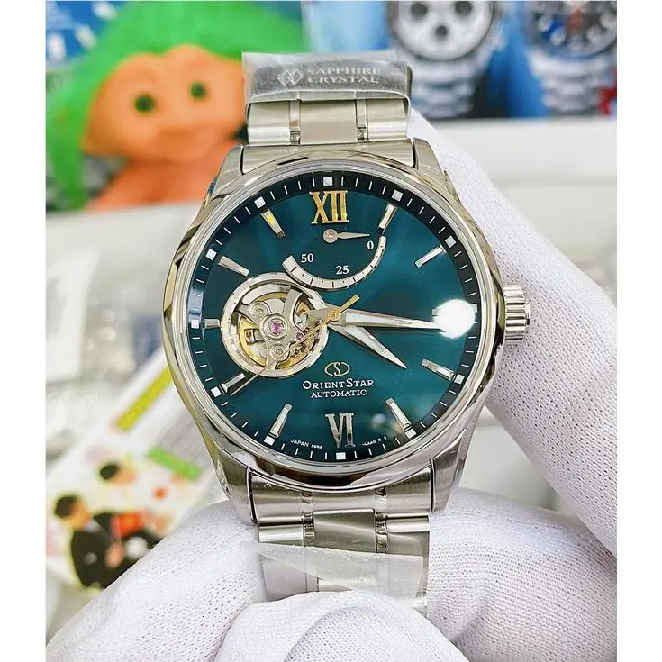 Orient Star Automatic Sapphire Crystal Green Dial Men`s Watch RE-AT0002E