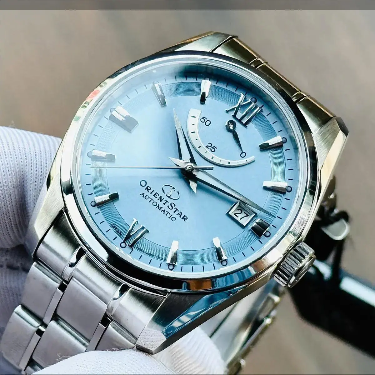 Orient Star Automatic Blue Dial Sapphire Crystal Men`s Watch RK-AU0109L