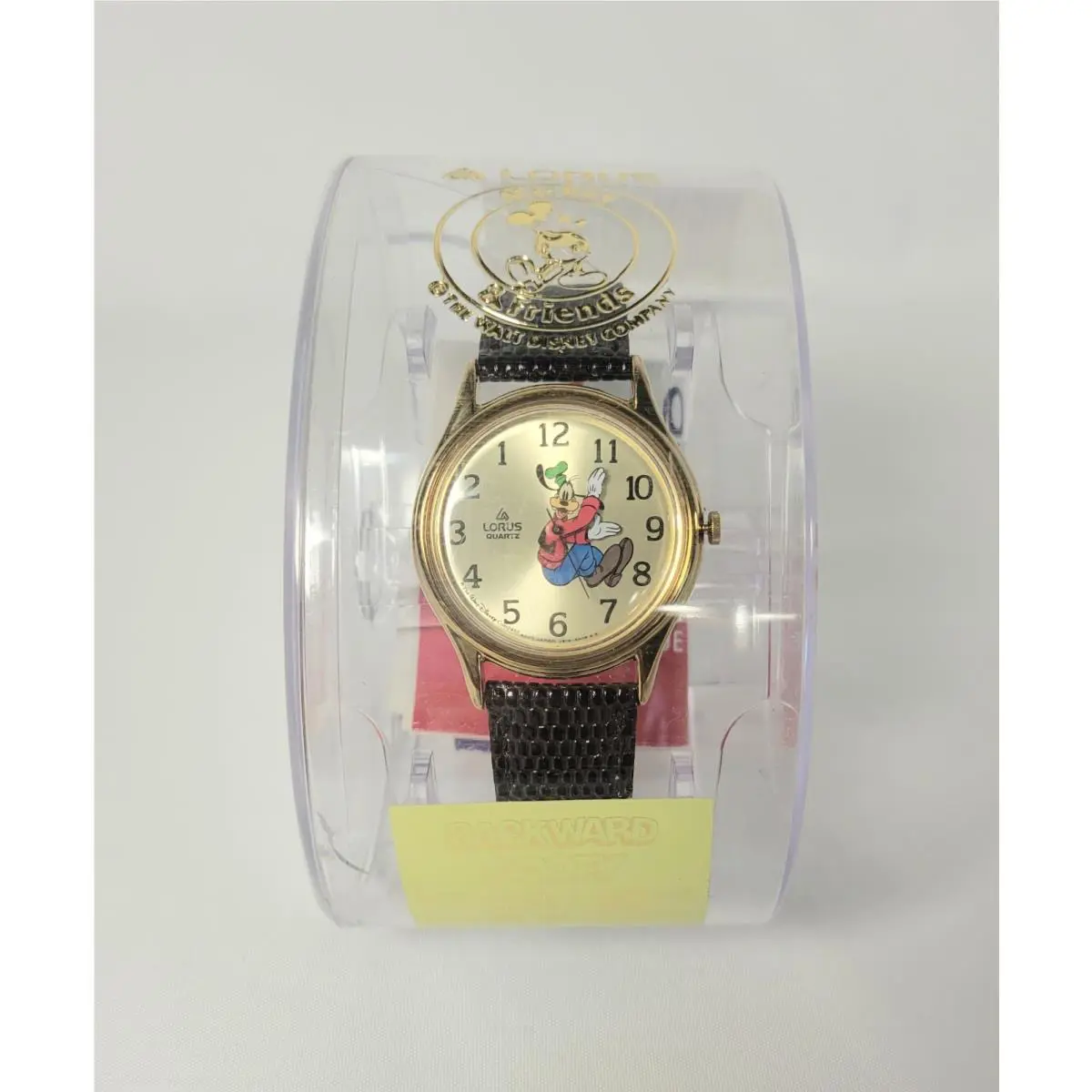 Lorus Vintage Mickey Friends Backward Goofy Ladies Watch Old Stock