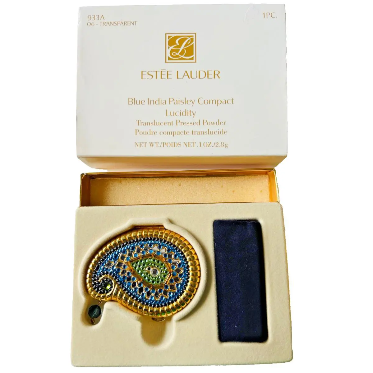 Estee Lauder Blue India Paisley Compact Lucidity Translucent Pressed Powder