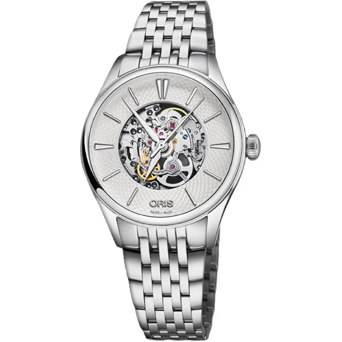 Oris Women`s Artelier Watch Automatic Silver Steel Bracelet 01 560 7724 4051MB