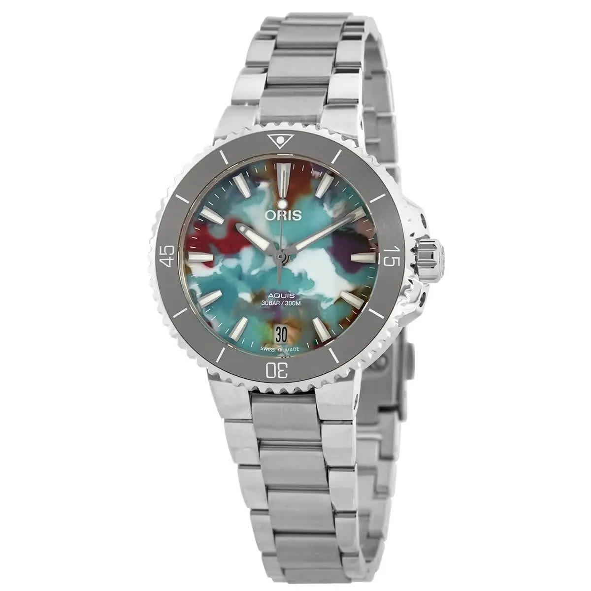 Oris Aquis Date Upcycle Edition Automatic Multicoloured Dial Men`s Watch 01 733
