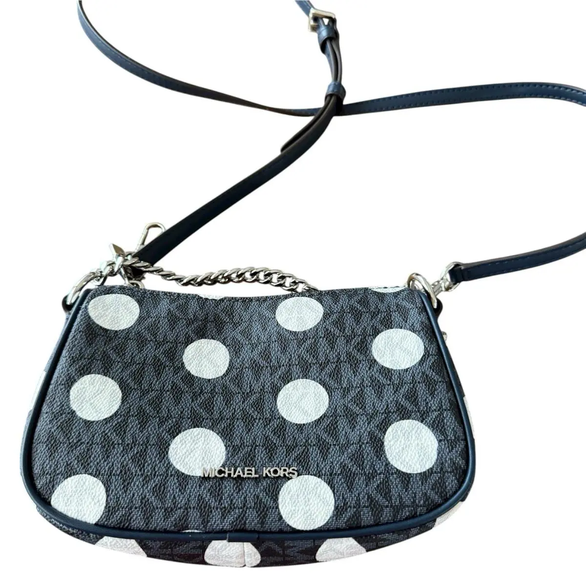 Michael Kors Carmela Xbody Purse Satchel Polka Dots