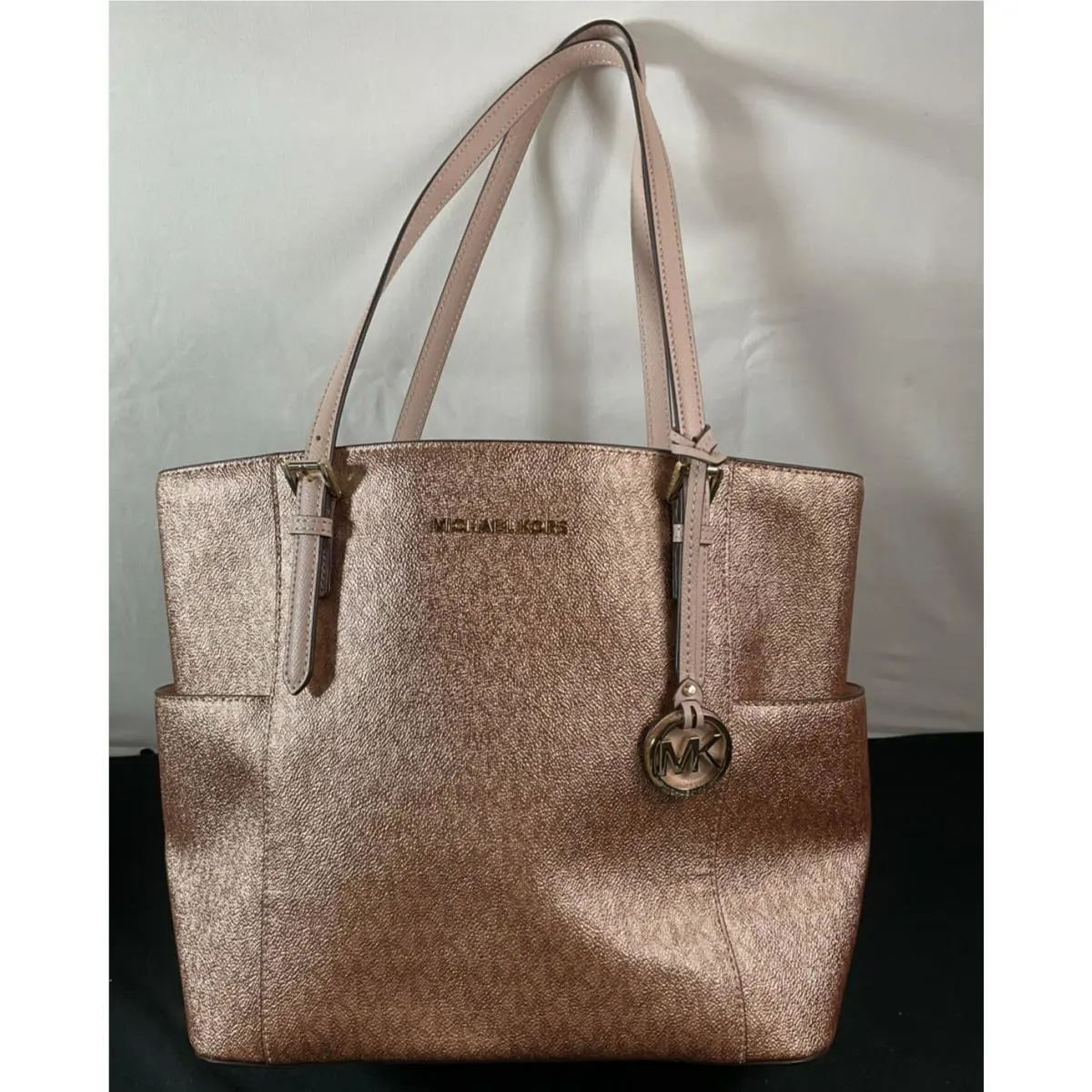 Michael Kors Jet Set Travel Large Tote Bag Handbag Purse SF Pink Rose Gold