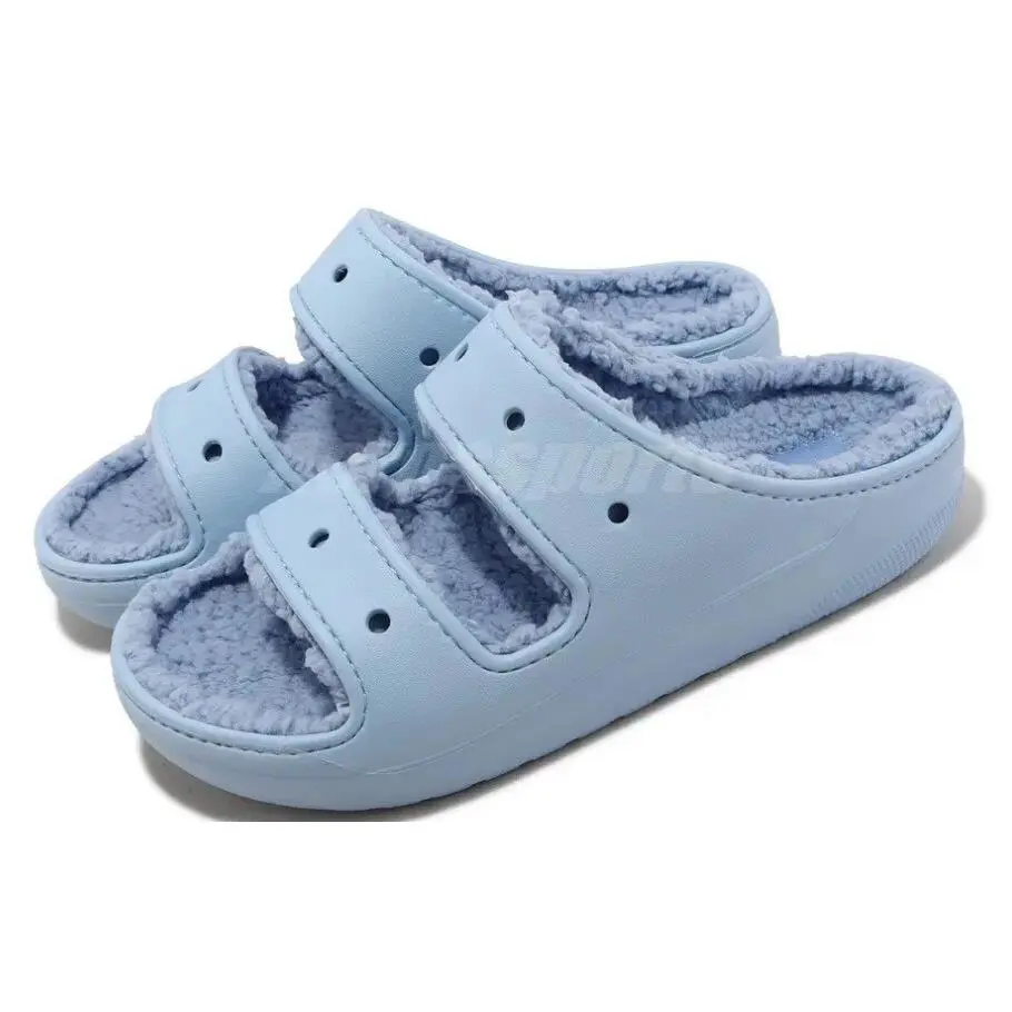 Crocs Classic Cozy Blue Caloiite Unisex Slip On Casual Sandal Sz 3m/ 5w EU34/35