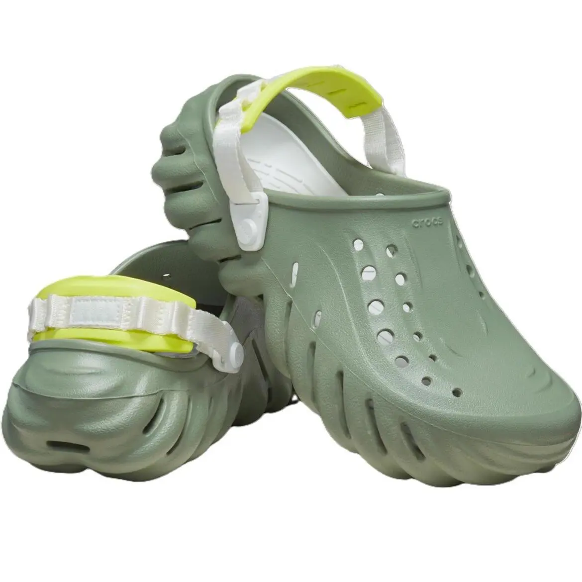 Crocs Echo Clog Shoes Men’s Size 12 Moss Green 207937-308 In Bag