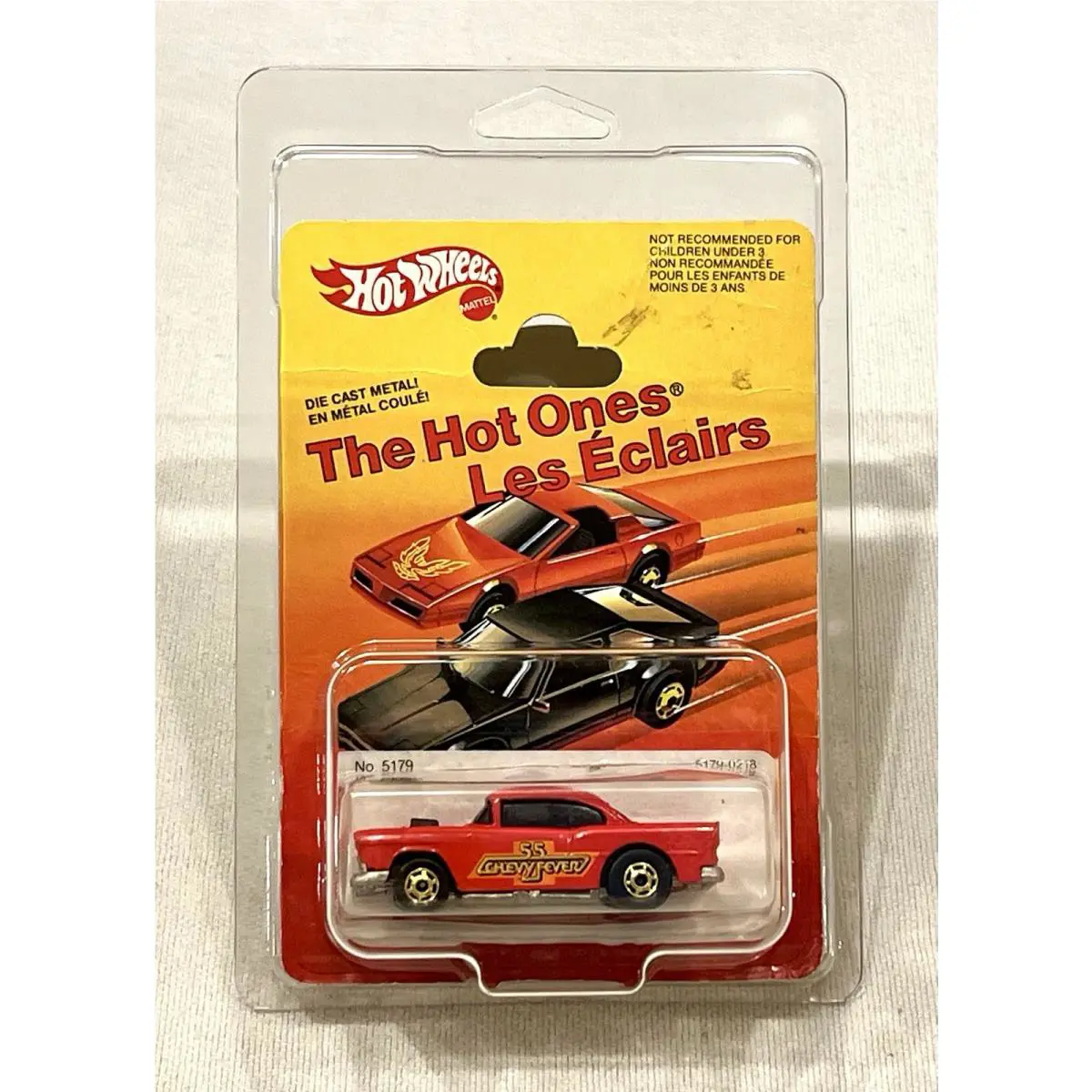 1980 s Hot Wheels `hot Ones` French Canadian `55 Chevy Fever No. 5179 Moc Gho