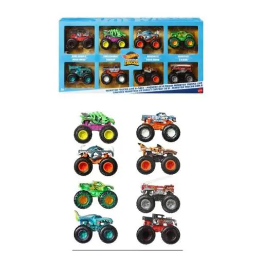Hot Wheels Monster Trucks Live 8-Packs Toy Trucks