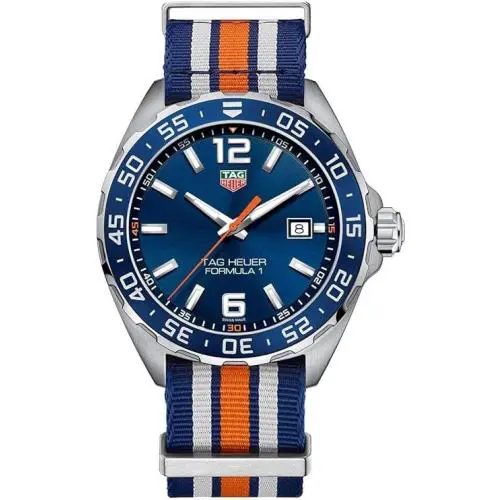 Formula 1 Quartz Blue Dial Mens Watch - WAZ1010.FC8196 by Tag Heuer