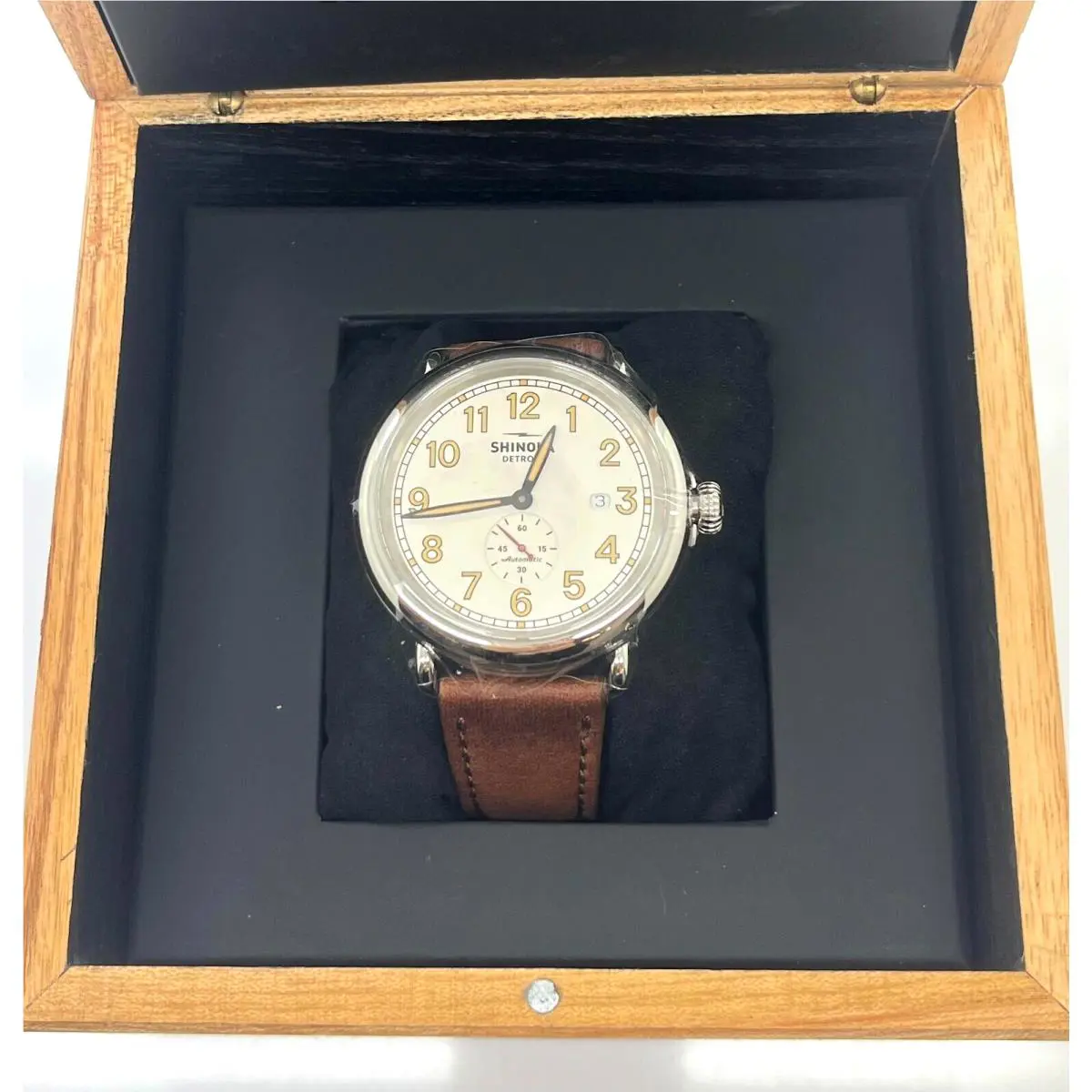 Shinola The Station Agent Automatic 45mm White Dial Watch S0120204078
