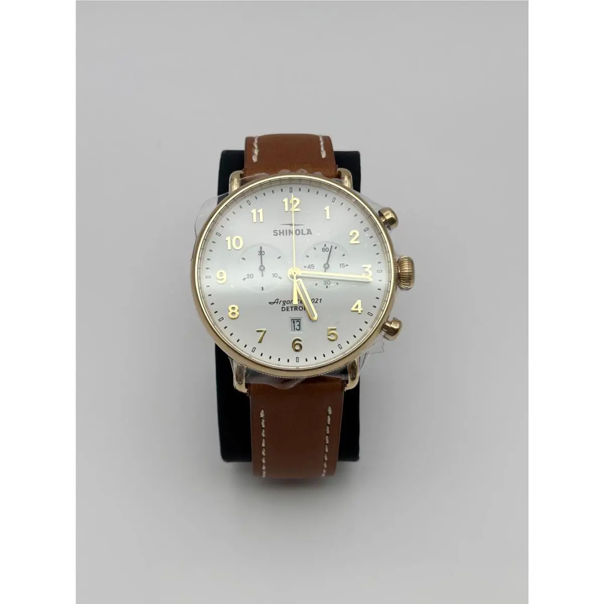 The Canfield Chronograph White Dial Men`s Watch S0120044134 by Shinola