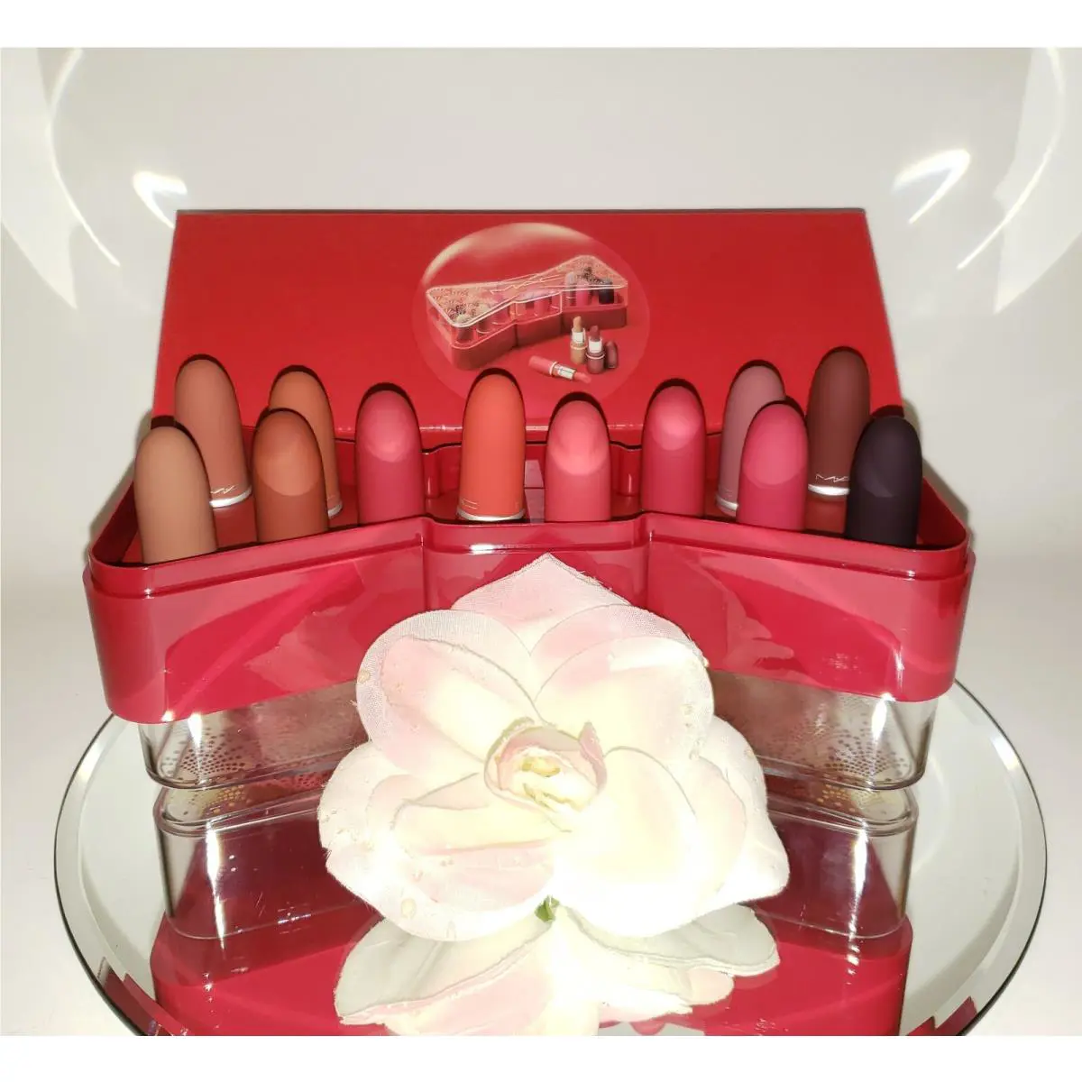 Mac Celebrate In Colour Powder Kiss Lip Lipstick Vault x 12 Holiday Gift Set