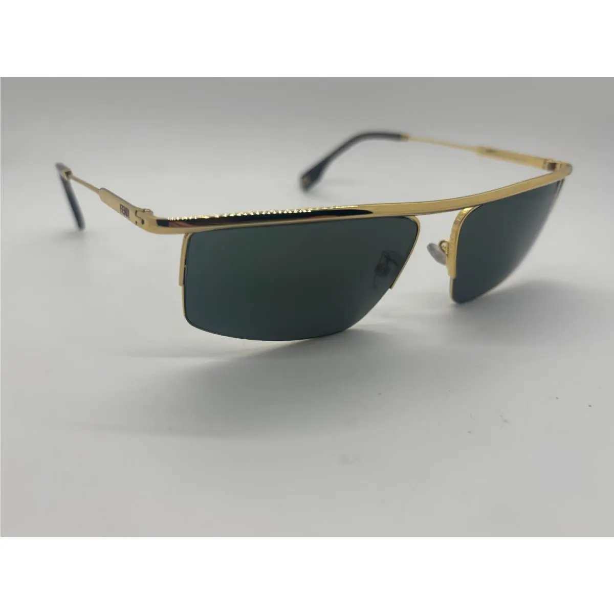 Fendi FE40141U 30N Gold Rectangle Sunglasses 60-16-145mm Comes W/full Set