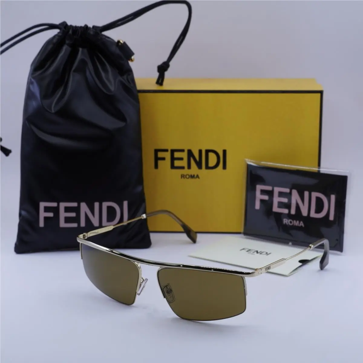 Fendi FE40141U 32E Gold/brown 60-16-145 Sunglasses