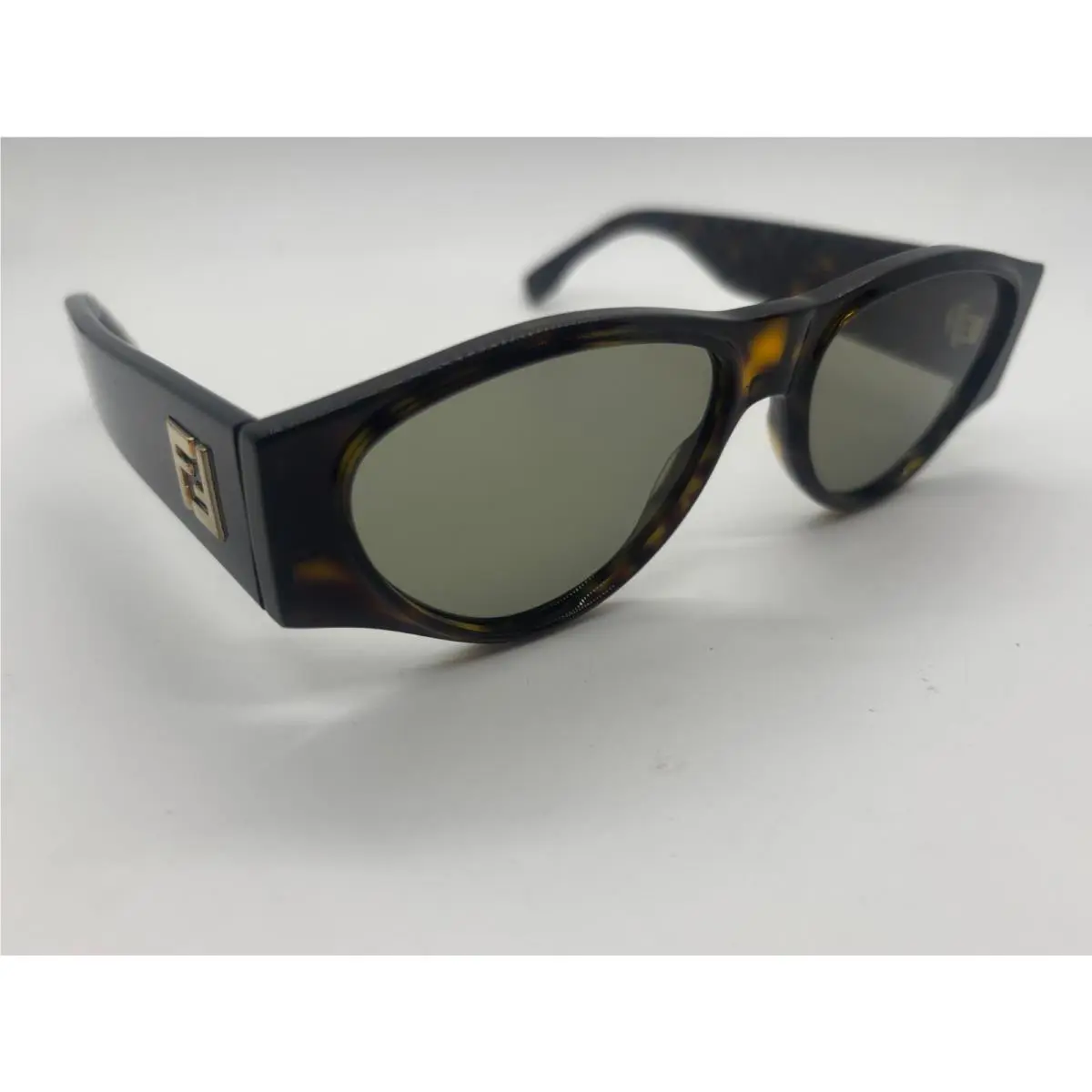 Fendi FE40158I 52E Havana Round Sunglasses 55-15-145mm Comes W/full Set