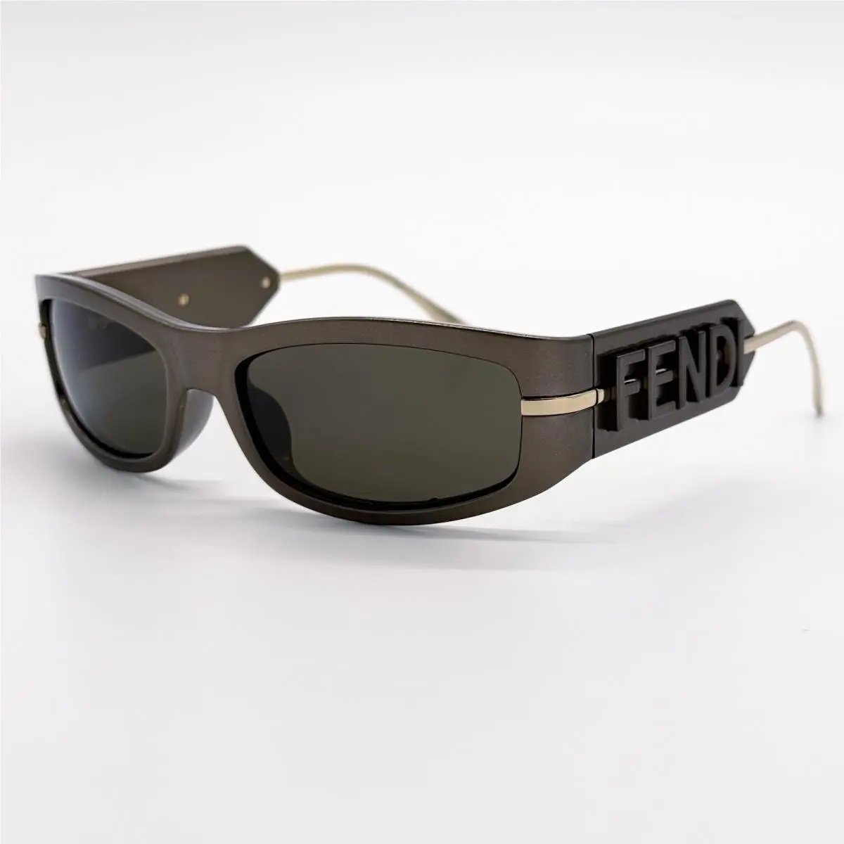 Fendi FE40120I 45E Shiny Brown Women Sunglasses Fendi
