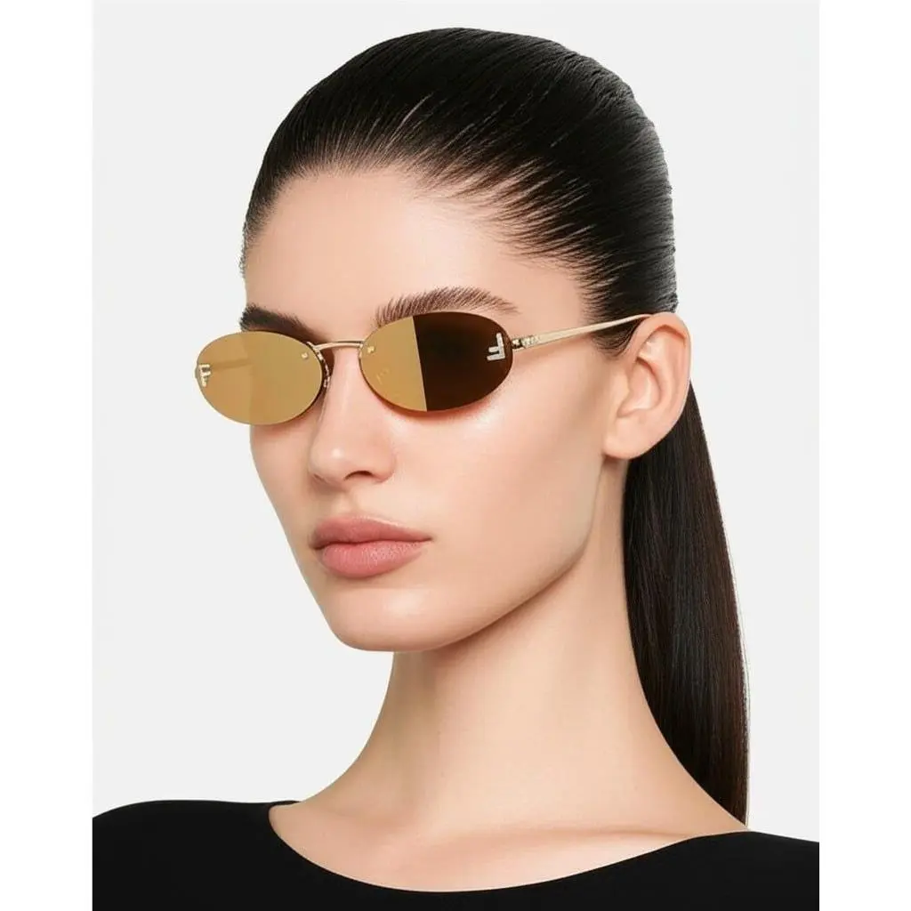 FE4075US 30L Round Gold Mirror Fendi Womn Sunglasses