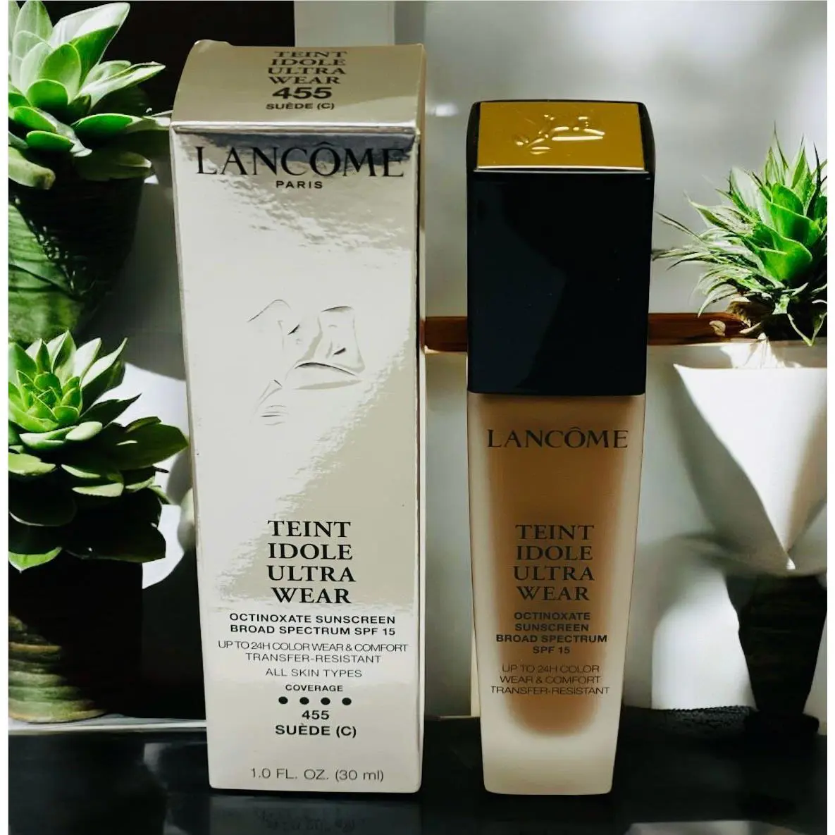 Lancome Teint Idole Ultra Wear 24H Color Wear Comfort 455 Suede C Exp 2/23
