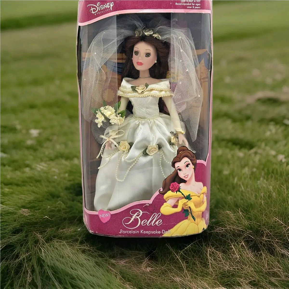Disney Princess Belle Wedding Porcelain Keepsake Doll - The Brass Key Inc