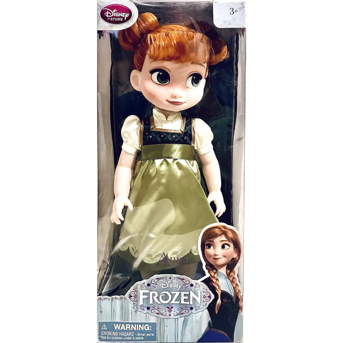 Disney Store Frozen Anna 16 Toddler Vinyl Doll Dent Box Age 3 Years Up