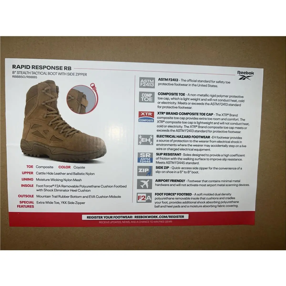 Reebok shoes - Rapid Response - Rapid Response - RB885 - Beige (UPC: 0690774366282) 7