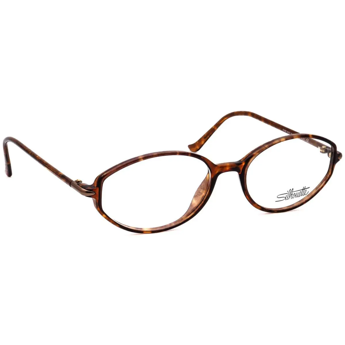 Eyeglasses Spx 1875 40 6102 Brown Havana Oval Frame Austria 51-16 135 by Silhouette