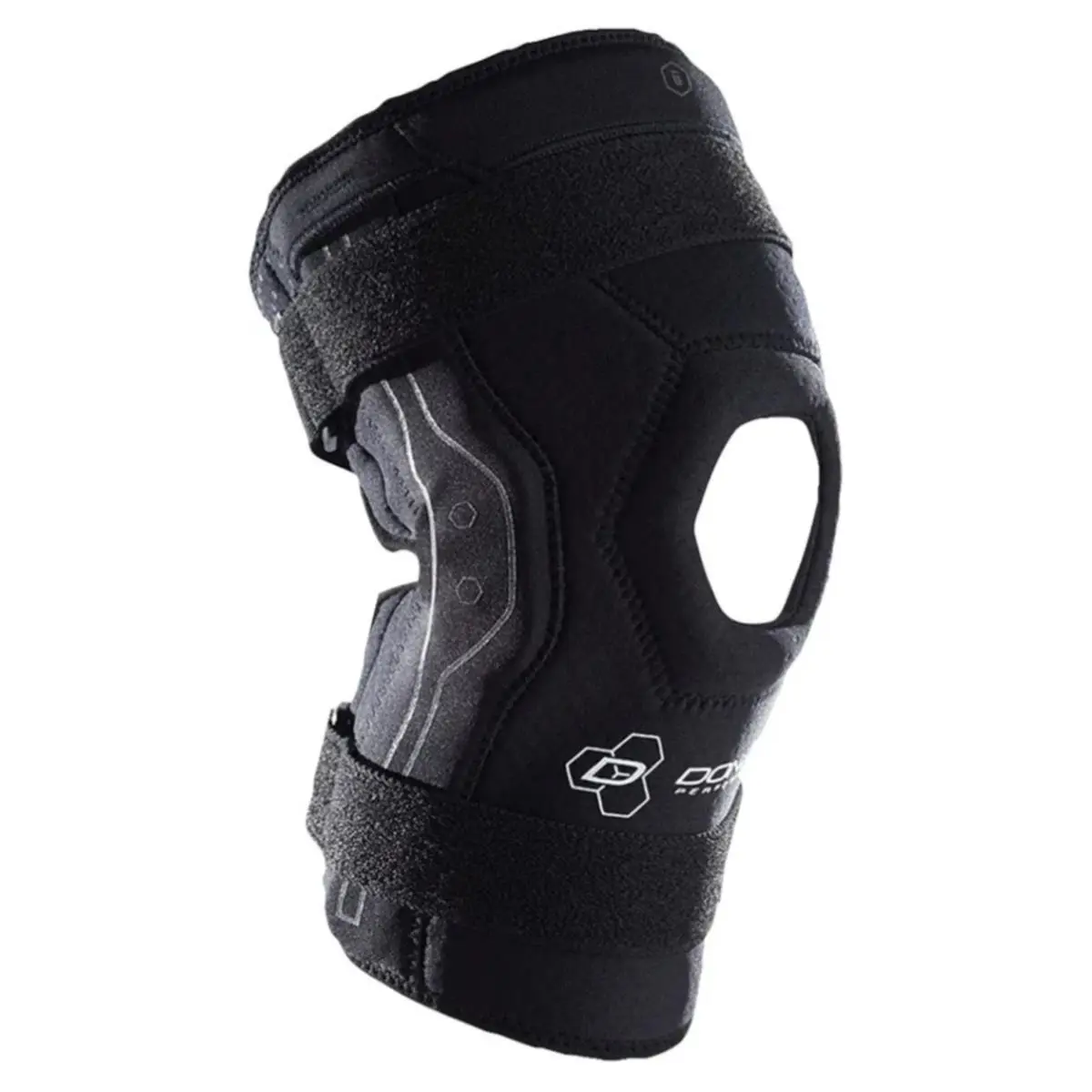 Donjoy Performance Bionic Knee Brace Hinged Adjustable Patella Support Black Lrg