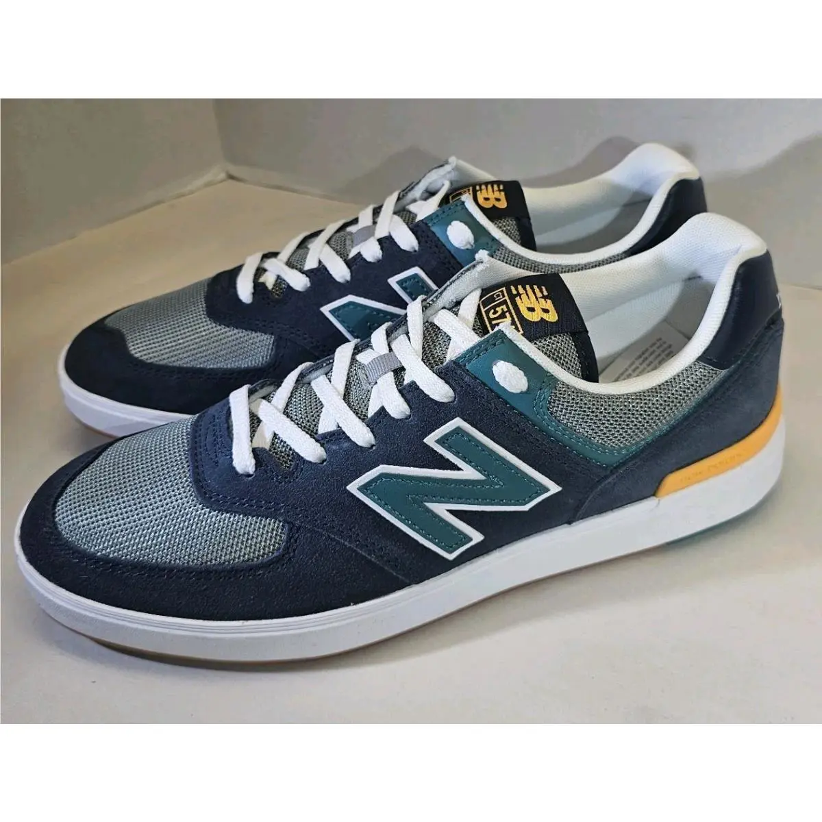 New Balance shoes - New Balance 574 Court - Court - CT 574 NGT - Phantom/ Green/Yellow 2