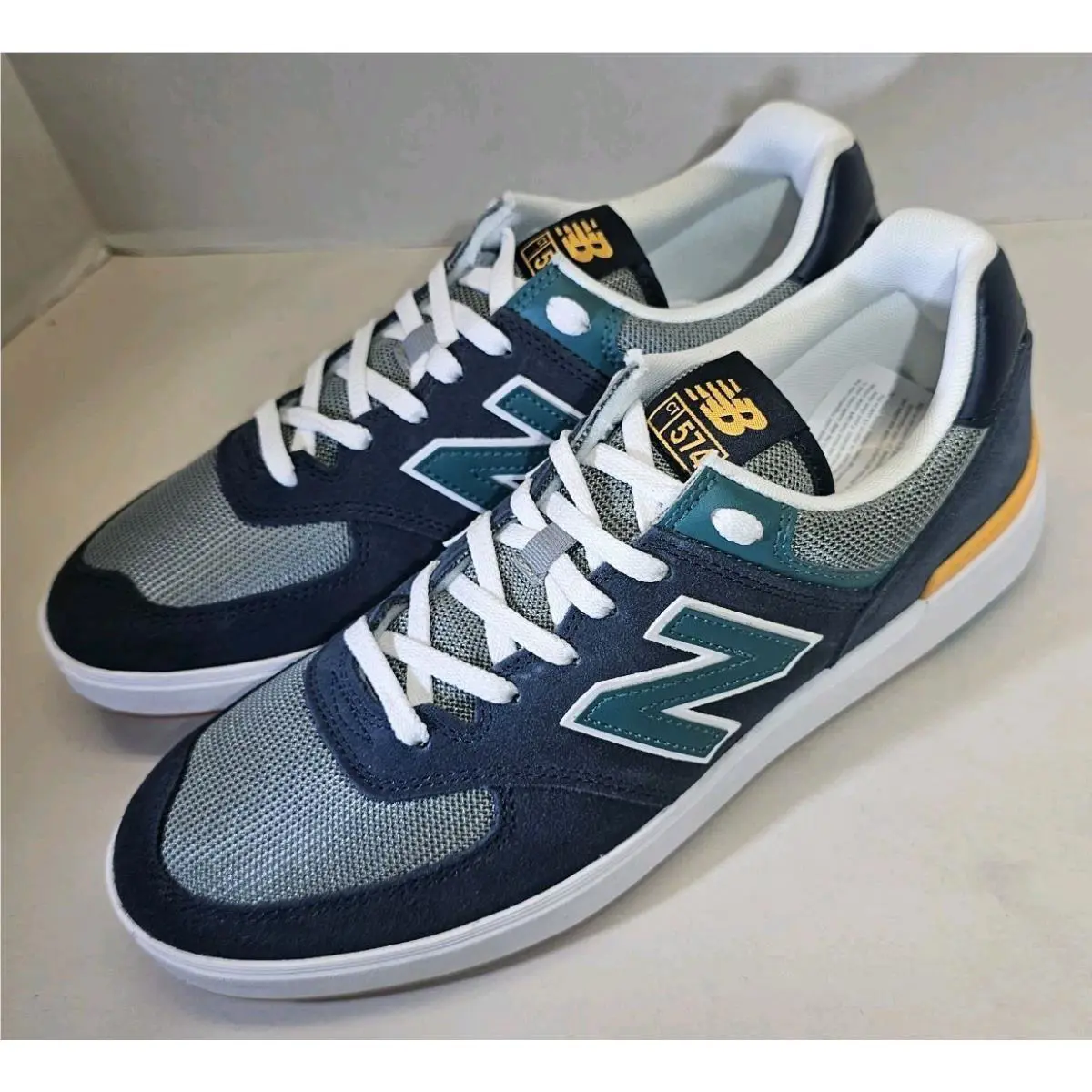 New Balance shoes - New Balance 574 Court - Court - CT 574 NGT - Phantom/ Green/Yellow 3