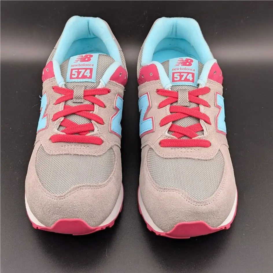 New Balance shoes - New Balance 574 - Kl574ALG - Grey Light Blue Fuscia (UPC: 190737518869) 8