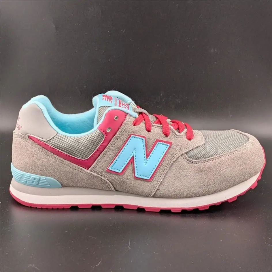 New Balance shoes - New Balance 574 - Kl574ALG - Grey Light Blue Fuscia (UPC: 190737518869) 0