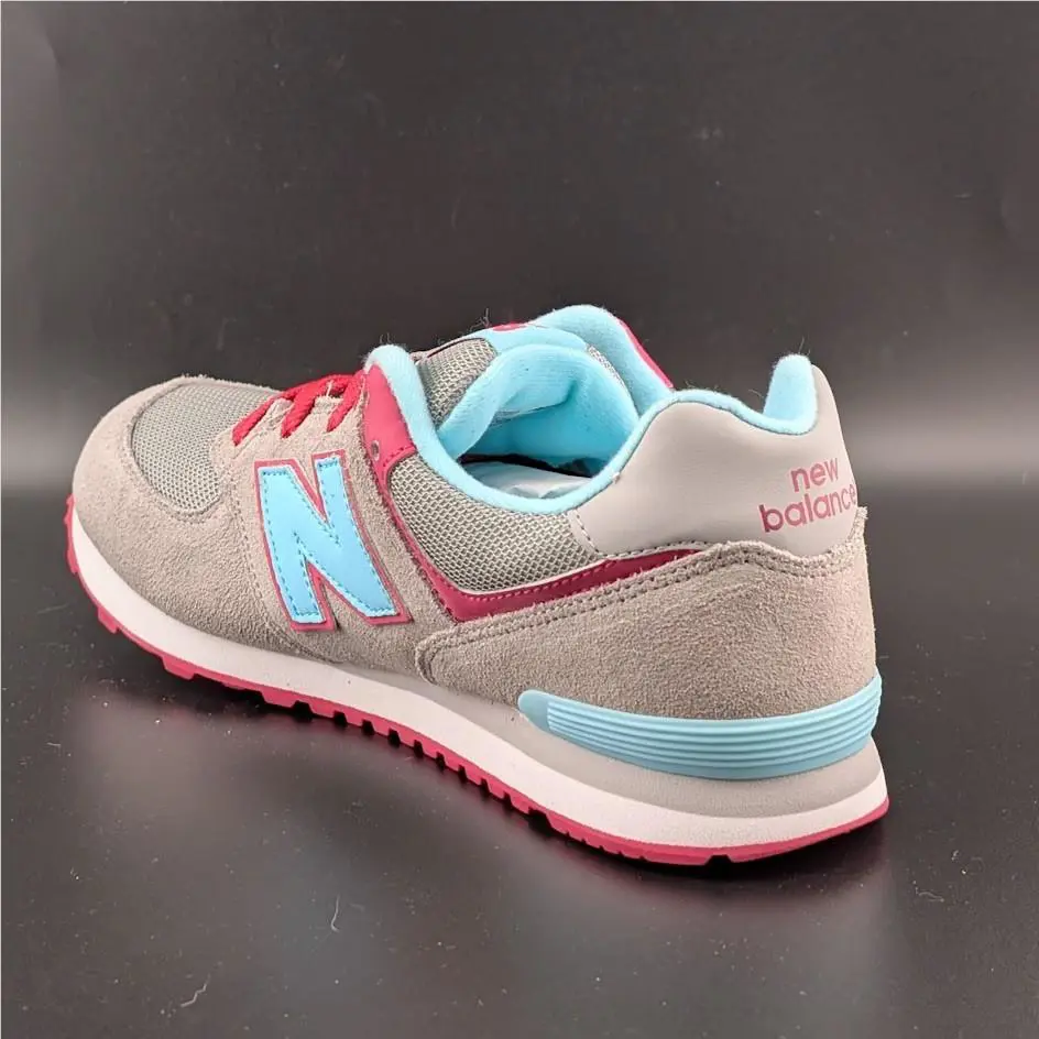 New Balance shoes - New Balance 574 - Kl574ALG - Grey Light Blue Fuscia (UPC: 190737518869) 3