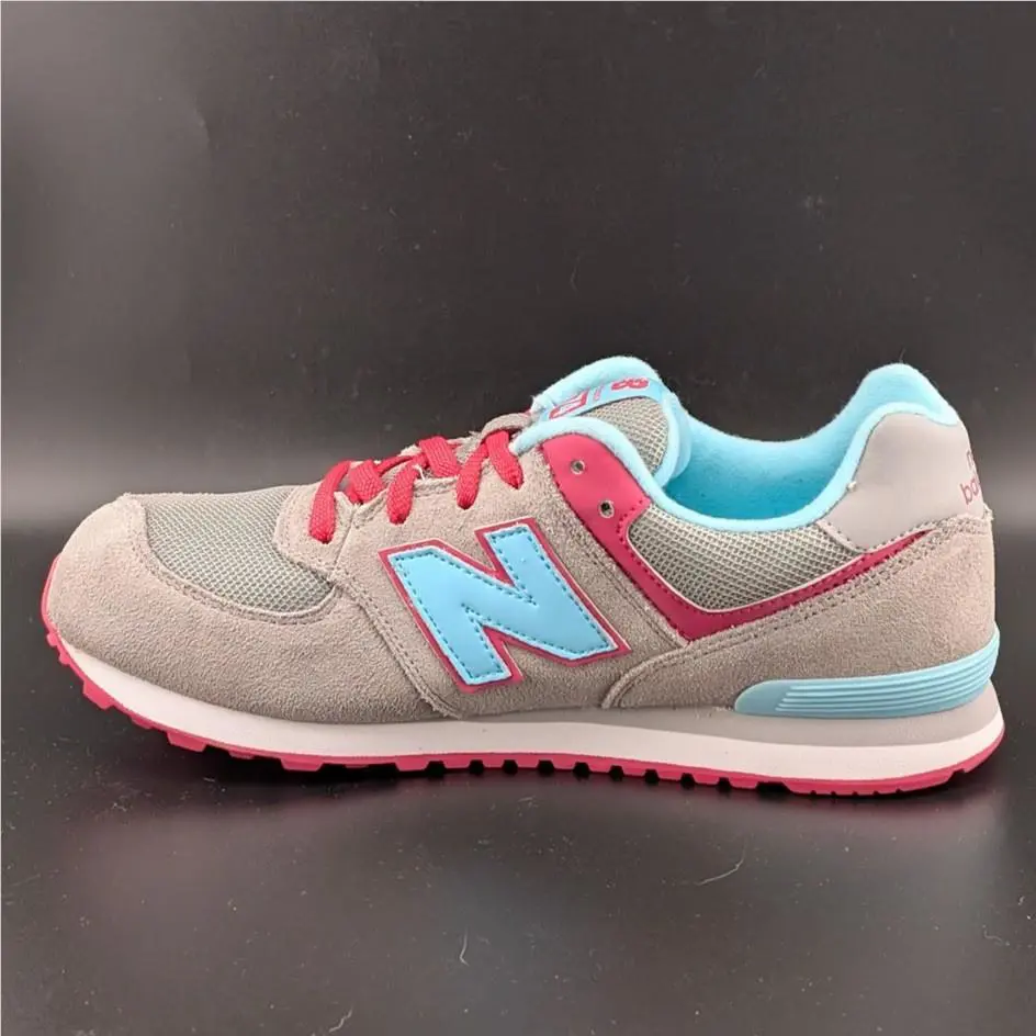 New Balance shoes - New Balance 574 - Kl574ALG - Grey Light Blue Fuscia (UPC: 190737518869) 4