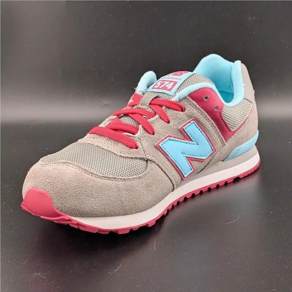 New Balance shoes - New Balance 574 - Kl574ALG - Grey Light Blue Fuscia (UPC: 190737518869) 5