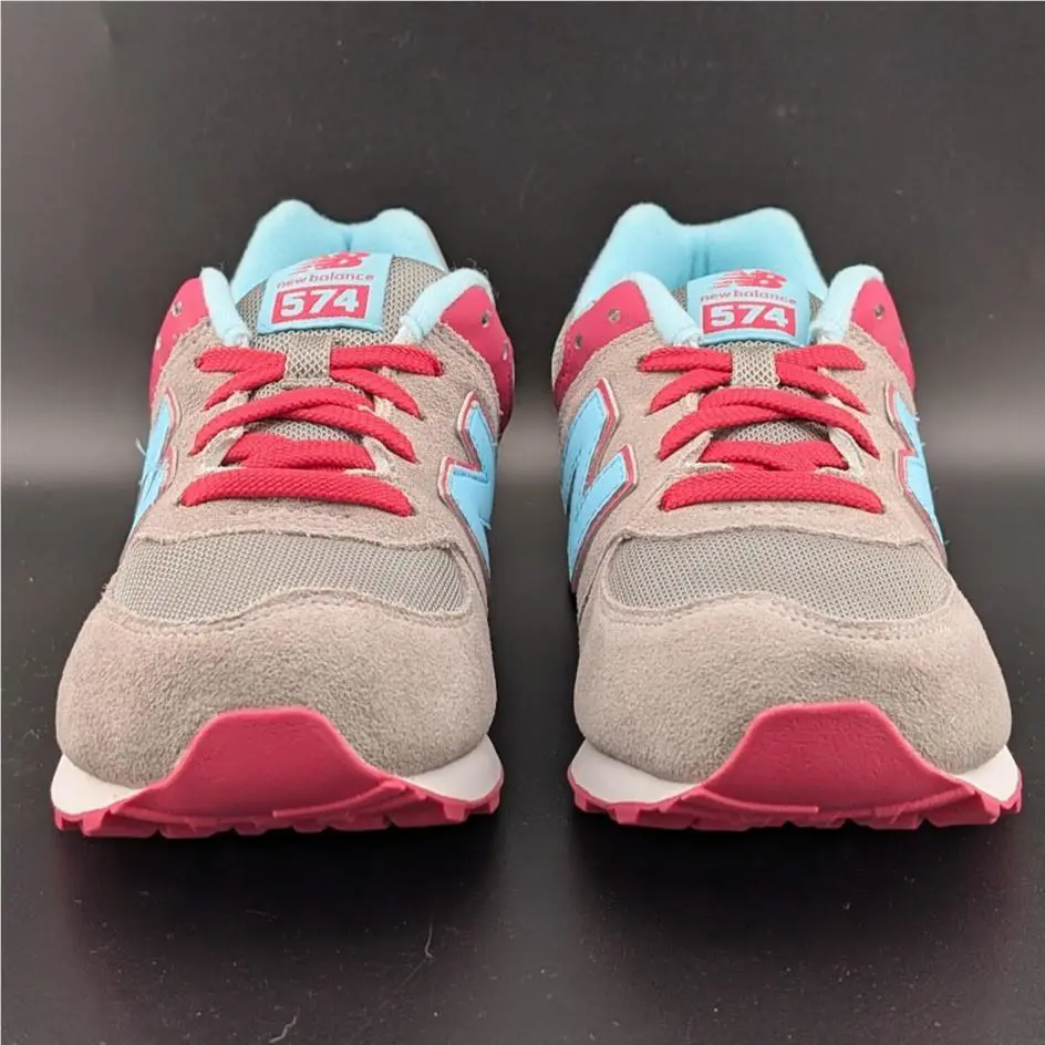 New Balance shoes - New Balance 574 - Kl574ALG - Grey Light Blue Fuscia (UPC: 190737518869) 7