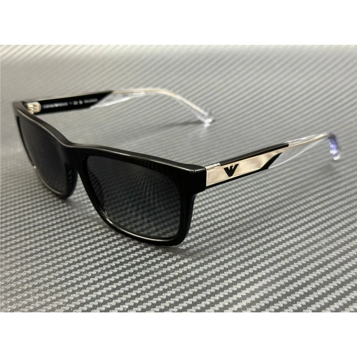 Emporio Armani EA4224 5017T3 Black Grey Polarized Men`s 57 mm Sunglasses