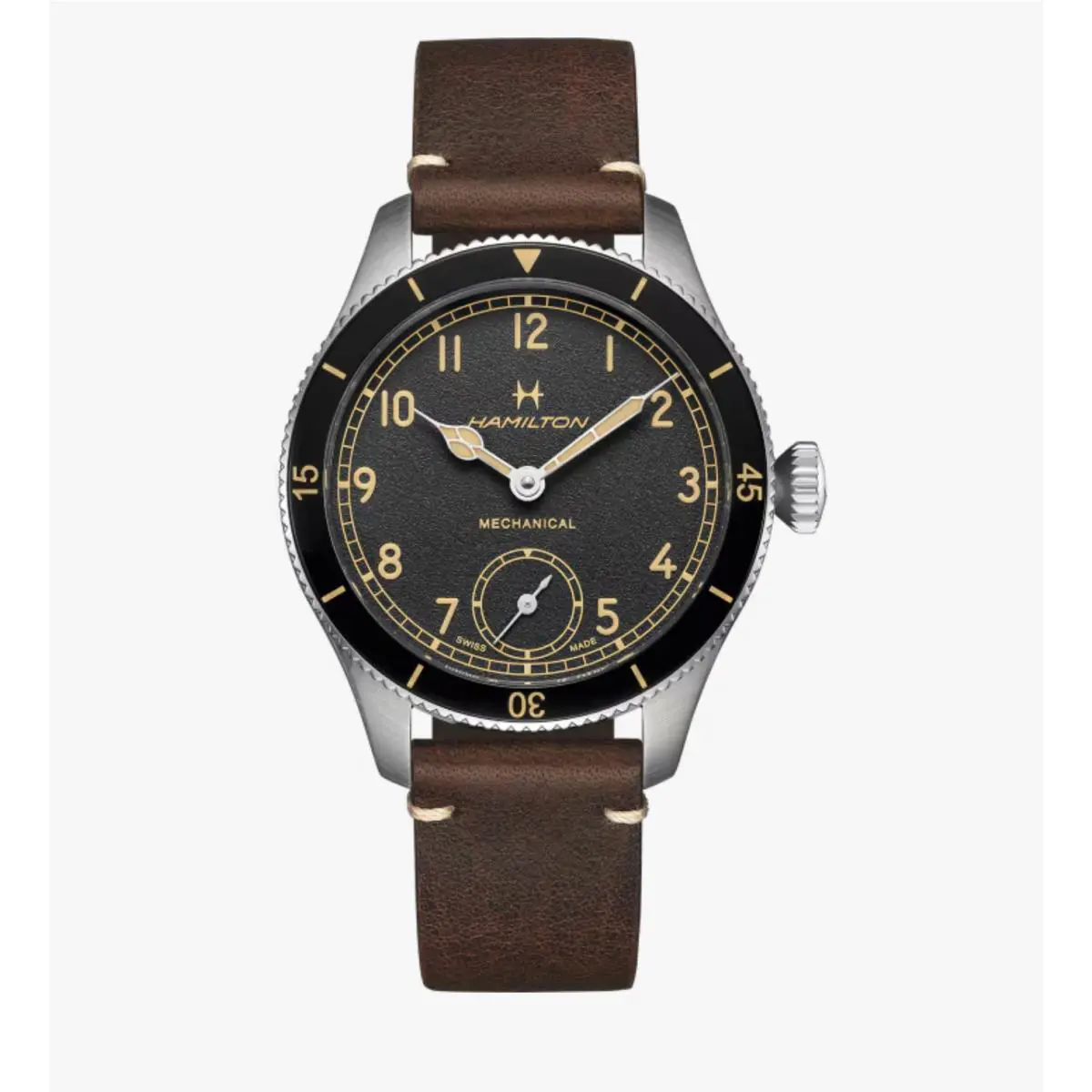 Hamilton H76719530 Khaki Aviation Pilot Steel Leather 43 mm Mechanical Watch