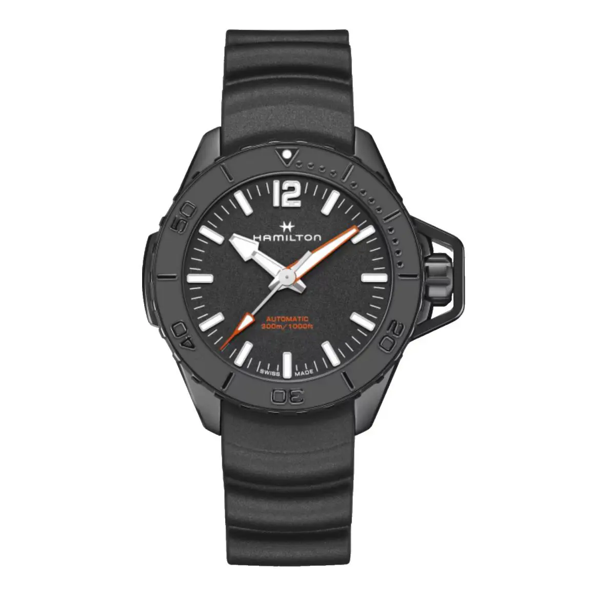 Hamilton Khaki Navy Frogman Automatic Black Dial Men`s Watch H77855330