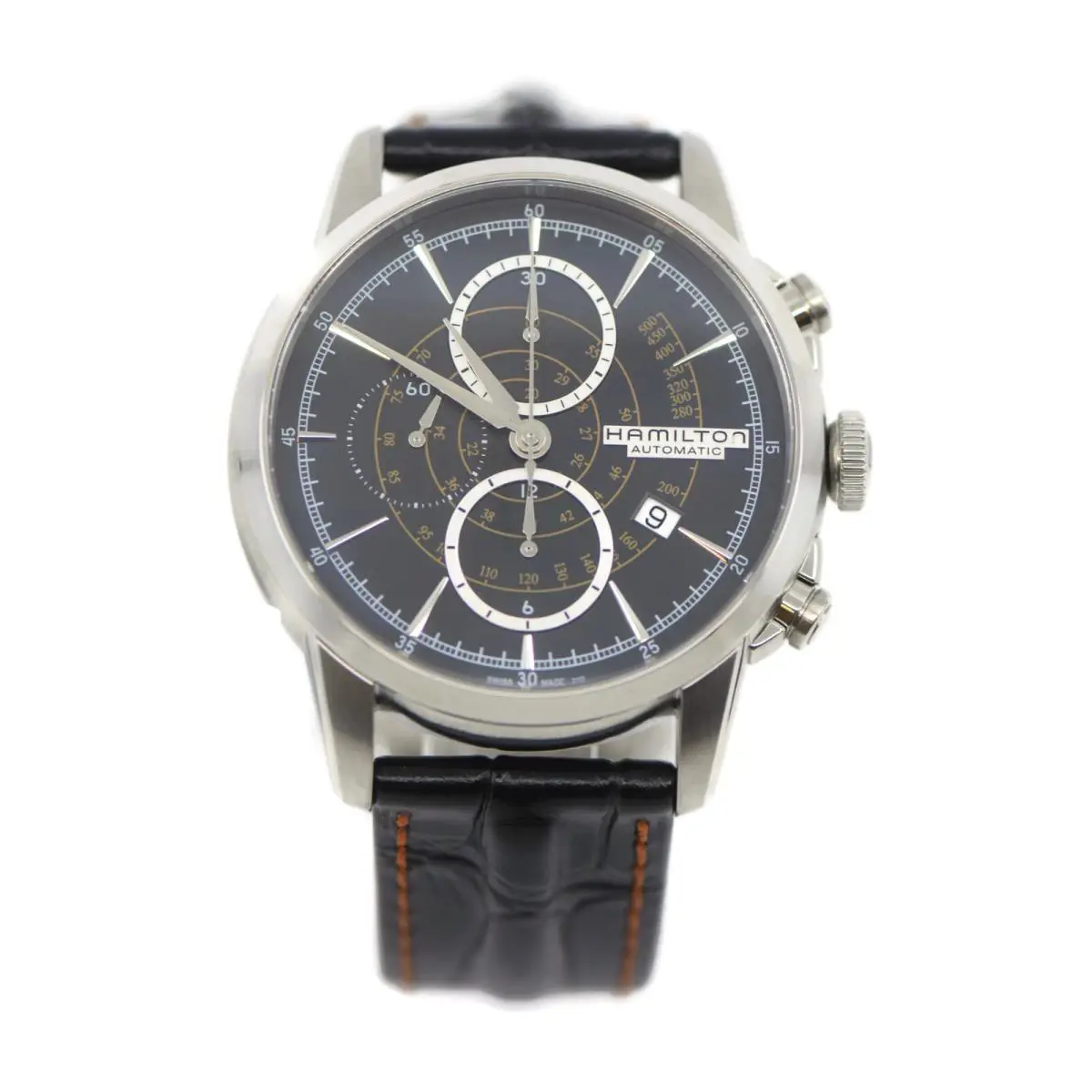 Railroad Chronograph Stainless Steel Watch H40656731 by Hamilton