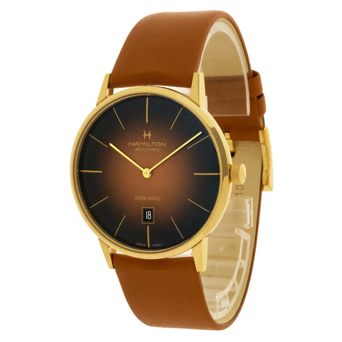 Hamilton Jazzmaster Inter-matic 42mm Brown Dial Men`s Watch H38735501