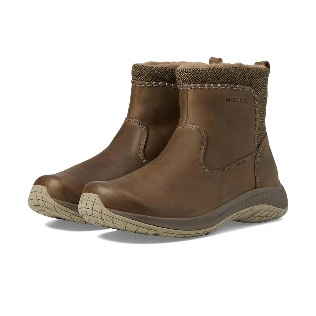 Woman`s Boots Merrell Encore Ice 5 Mid Zip - Otter