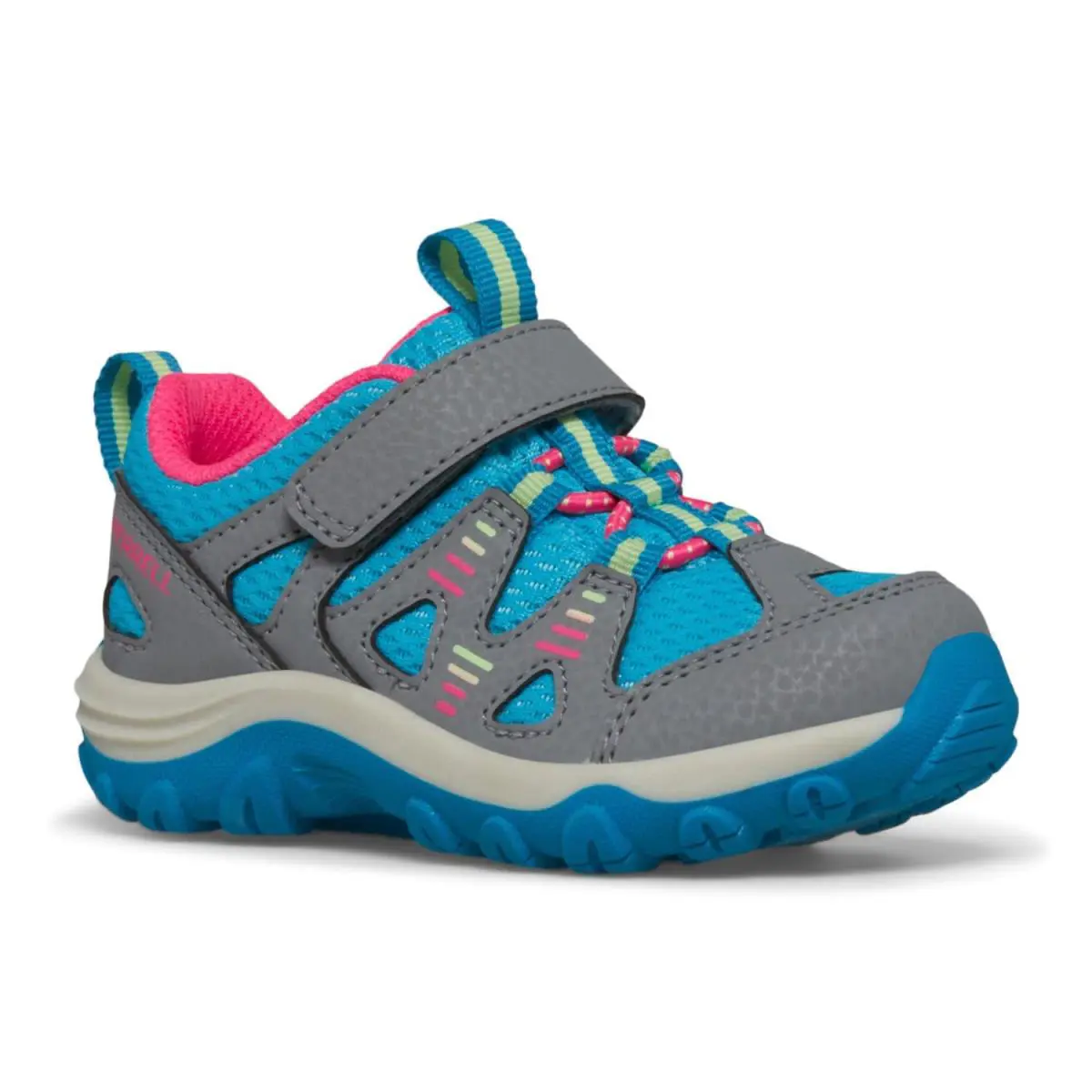 Children Unisex Shoes Merrell Kids Trail Chaser 2 Junior Toddler - Grey/Turq/Multi