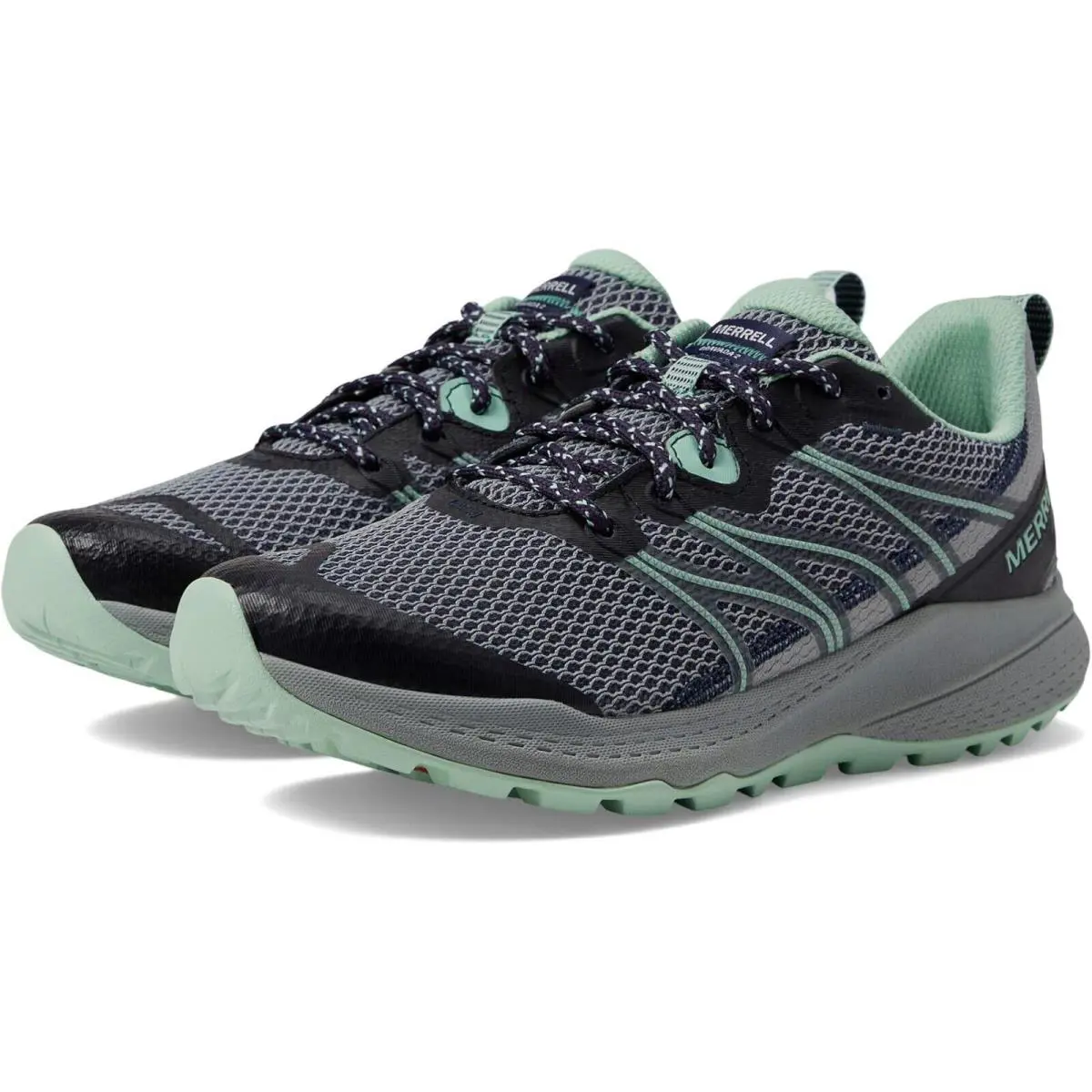 Merrell Z5483 Women`s Rock/navy Bravada 2 Breeze Hiking Shoes Size 7 M - Navy