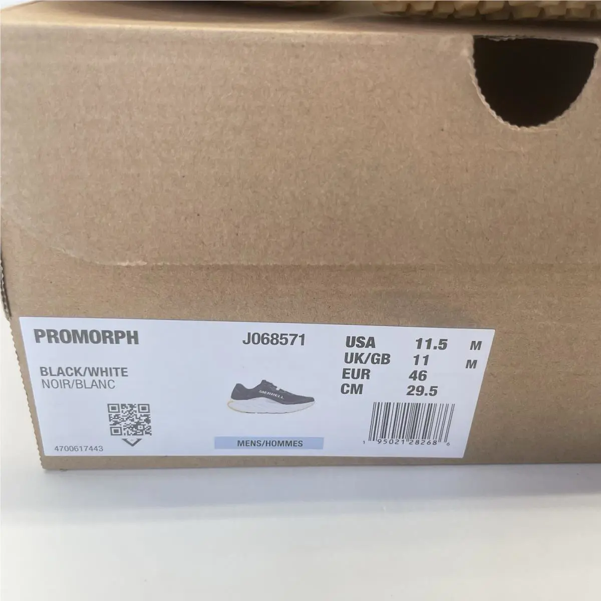 Merrell shoes - Merrell Promorph - Promorph - J068571 - Black/White (UPC: 0195021282686) 7