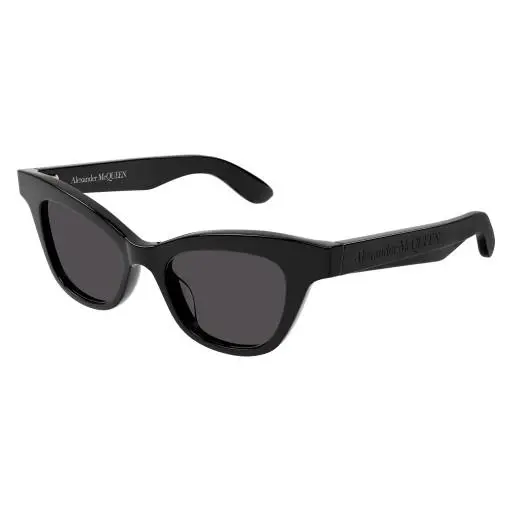 Alexander Mcqueen AM 0381 S-001 Black / Grey 001 Size 47 Sunglasses by Alexander McQueen