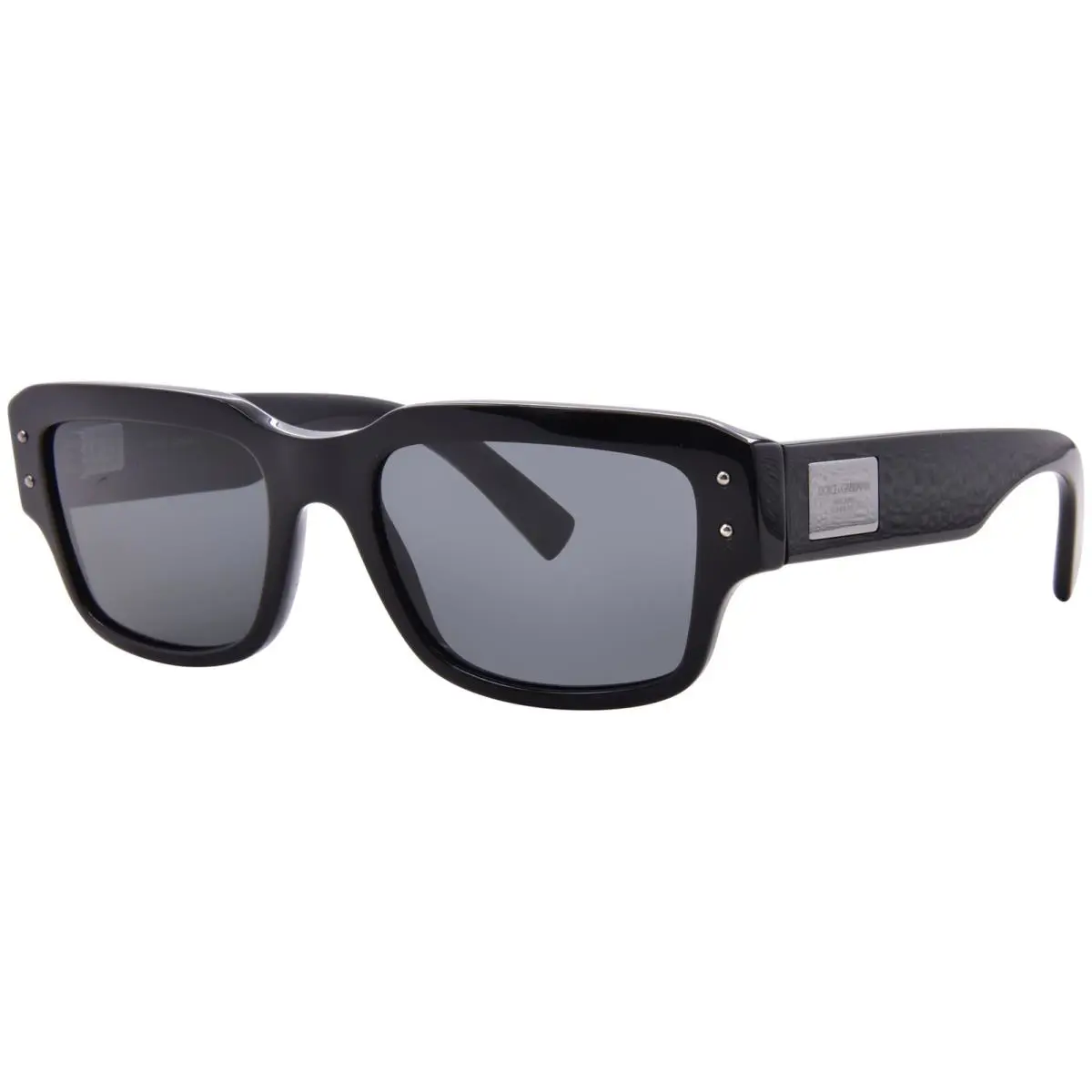 Dolce Gabbana DG4483 501/87 Sunglasses Men`s Black/dark Grey Square Shape 54mm