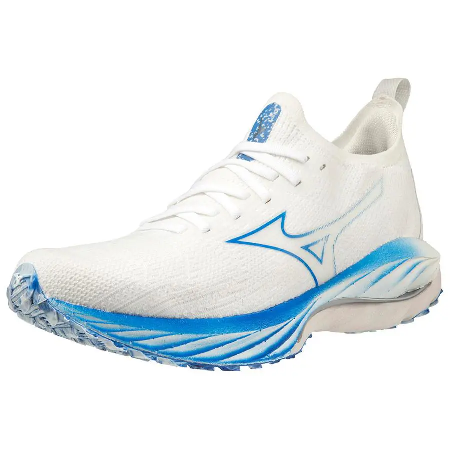 Mizuno Wave Neo Wind J1GD227821 Sneaker Women`s White Blue Running Shoes DWA1743